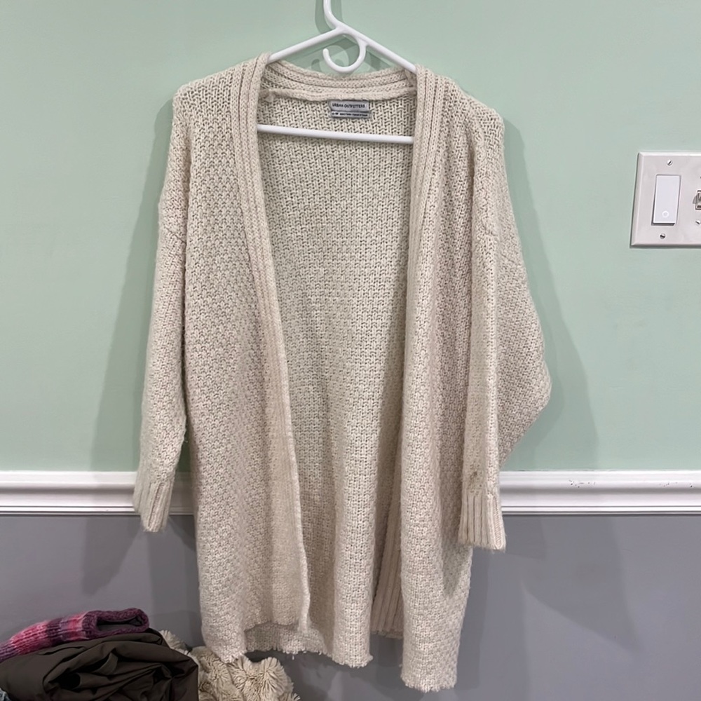 cream cardigan sweater